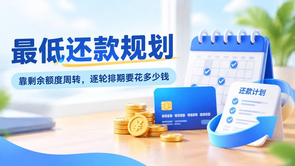 最低还款规划：靠剩余额度周转，按逐轮排期算出总共要花多少钱