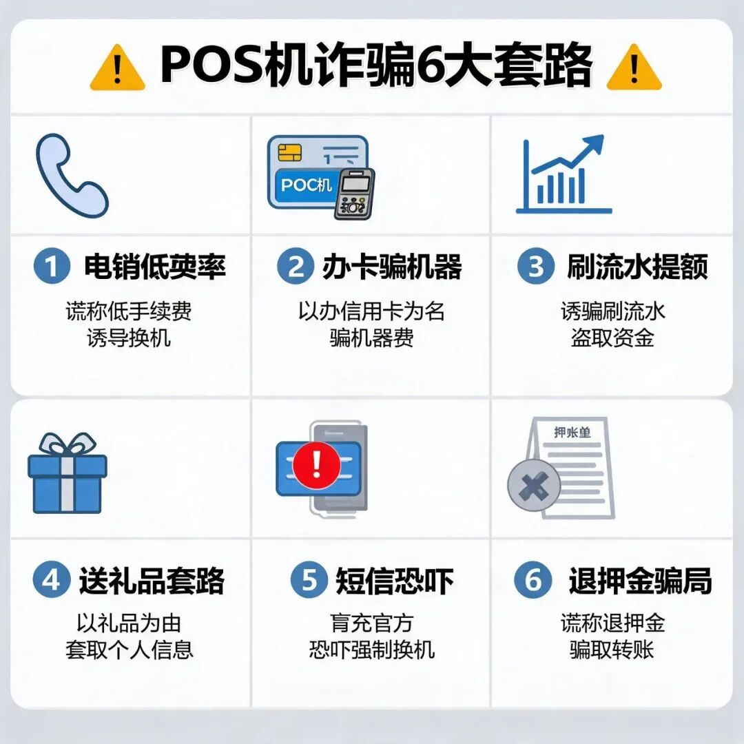 POS 机诈骗大揭秘!这 6 种短信都是骗局,已有多人上当被骗,收藏转发